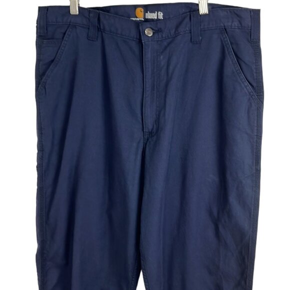 Carhartt Relaxed Fit Men's Blue Cotton Pants - Picture 1 of 7
